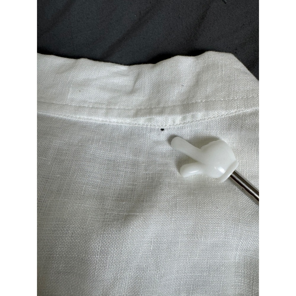 Jason Wu Mens 100% Linen Short Sleeve Button Up Shirt White Large Casual NWT - Picture 16 of 16